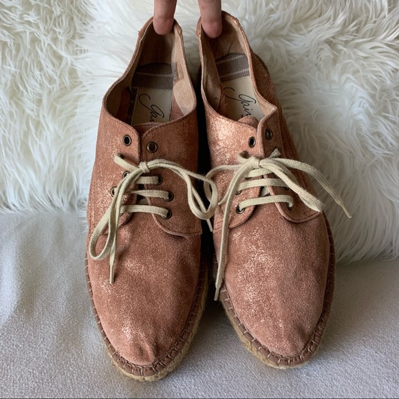 Gaimo Espadrilles Lace-up Pink Suede Sneakers - Picture 4 of 13